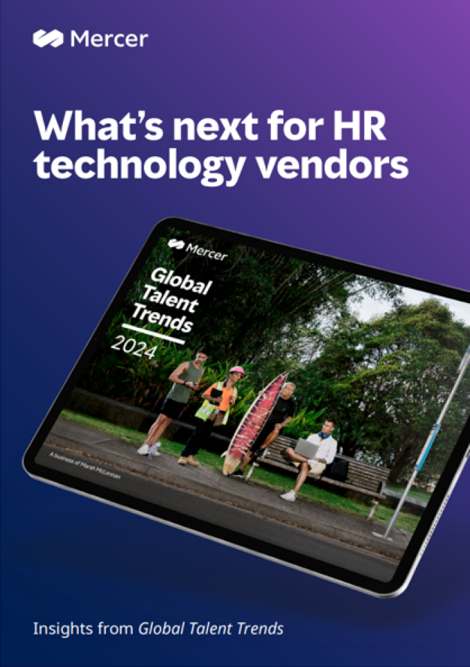 Cover of the What's next for HR technology vendors report