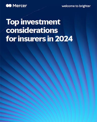 Top investment considerations for insurers 2024 report cover