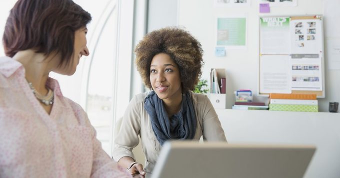 Businesswomen working in office