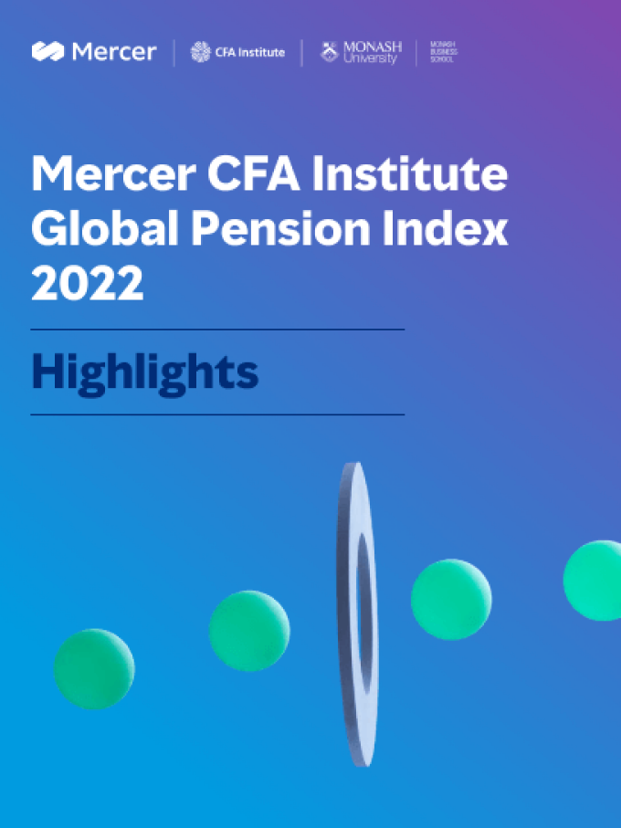 Indice des régimes de retraite mondiaux 2022 du Mercer CFA Institute – Faits saillants