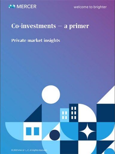 Copertina dei coinvestimenti - un primer. Approfondimenti sul mercato privato. 2020