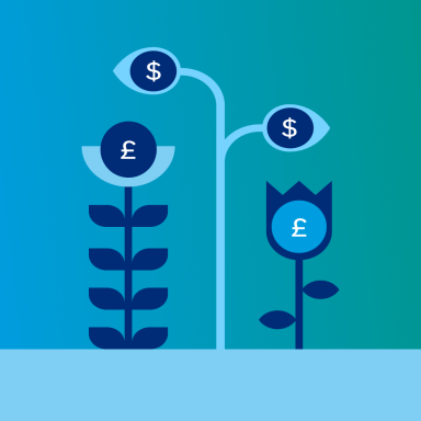 illustration of sprouting flowers to indicate growth in investments 