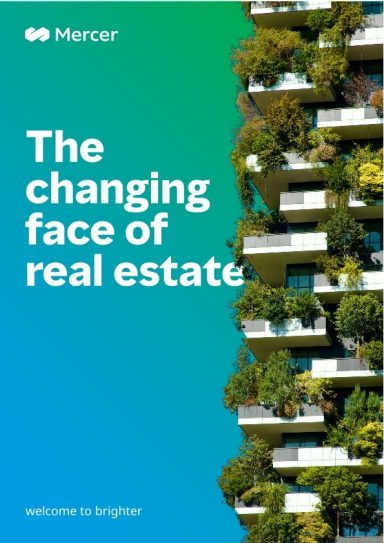 Cover image for the 'The changing face of real estate' report