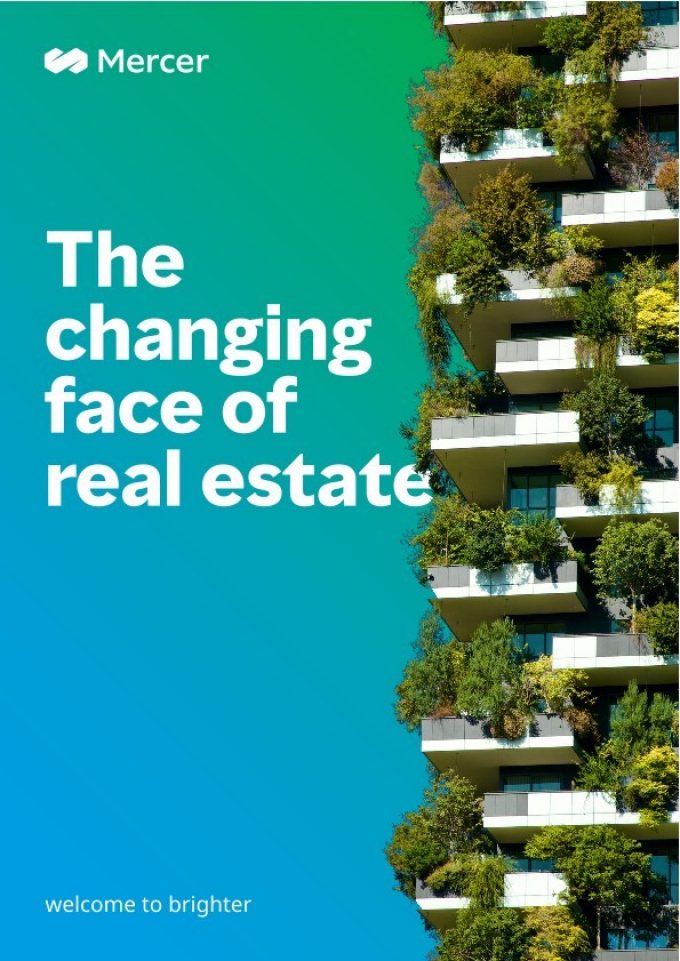 Cover image for the 'The changing face of real estate' report