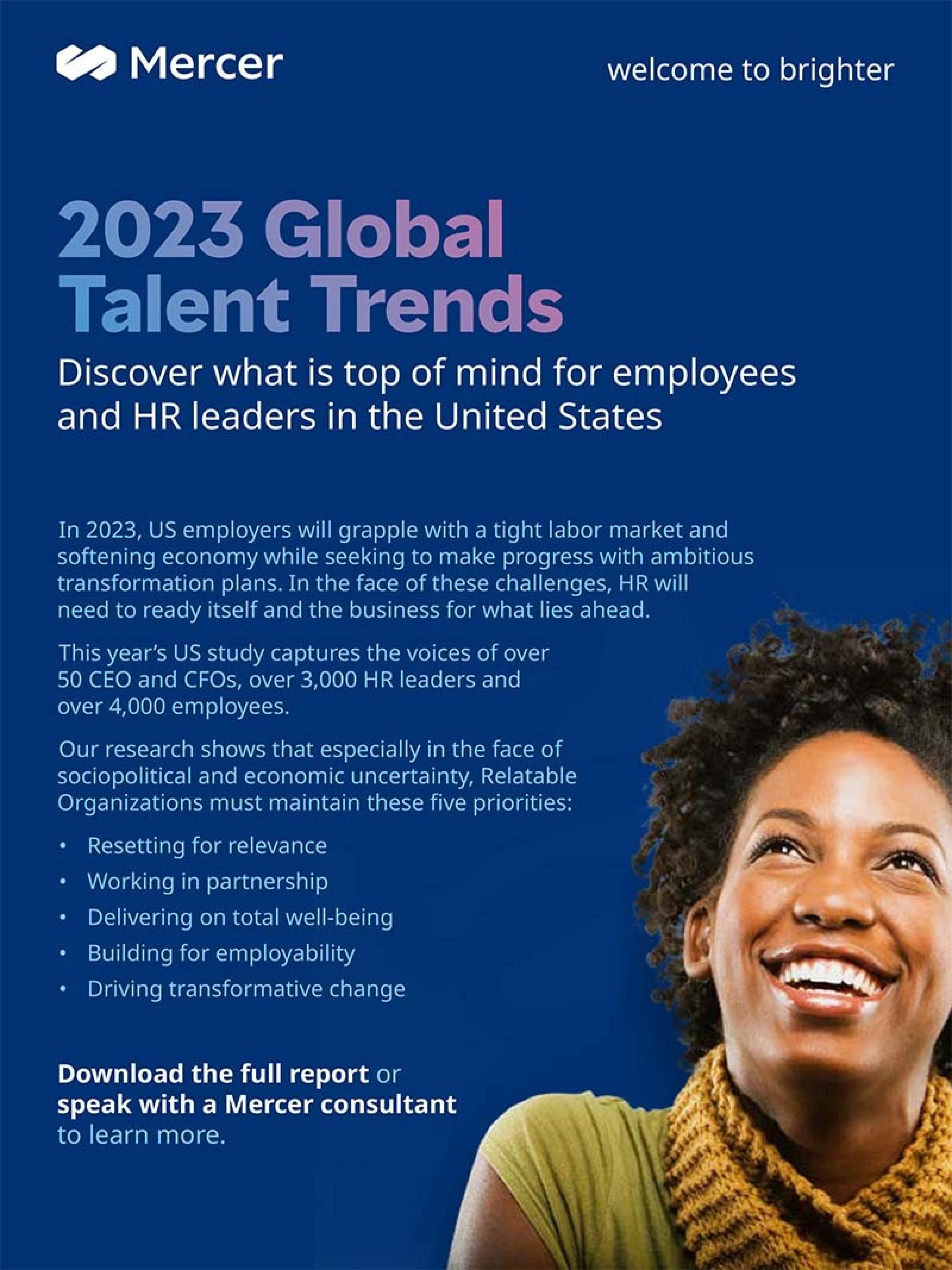 2023 Global Talent Trends infographic