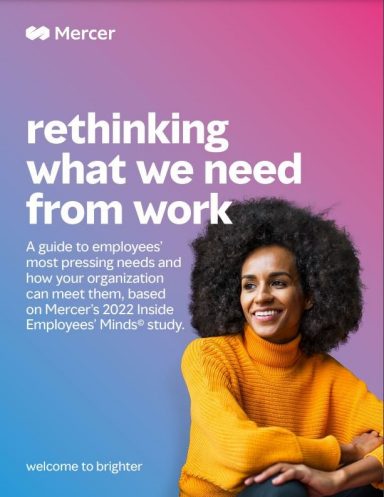 Rethinking What We Need From Work 2022 cover