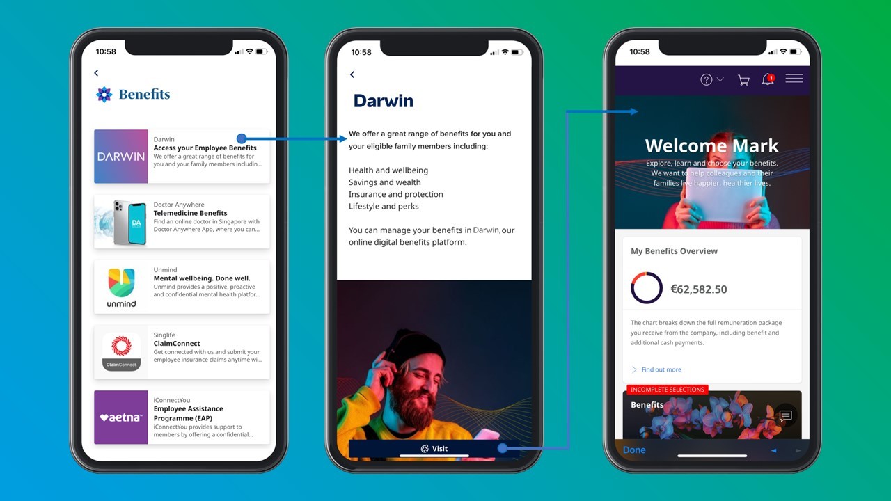 Mockup of the Benefits You and the Darwin apps